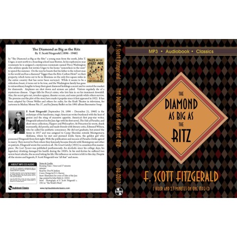 The Diamond As Big As The Ritz By F Scott Fitzgerald Mp3 Cd Audiobook In Dvd Case