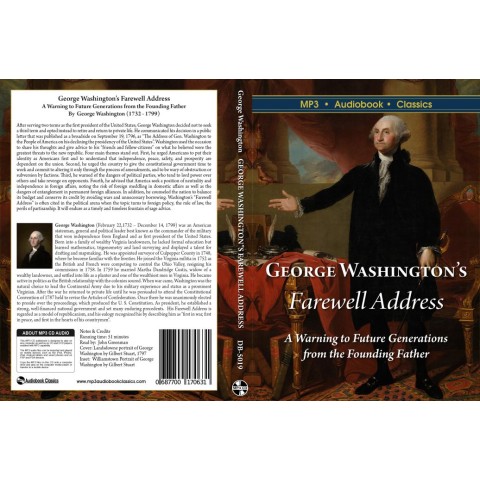 George Washington's Farewll Address by George Washington MP3 CD 