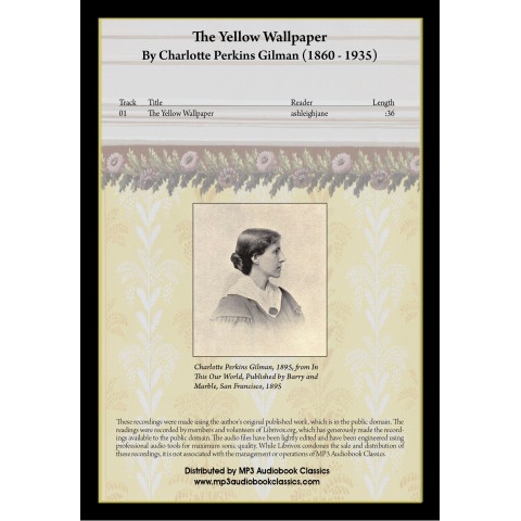 The Yellow Wallpaper by Charlotte Perkins Gilman MP3 CD Audiobook in DVD  case